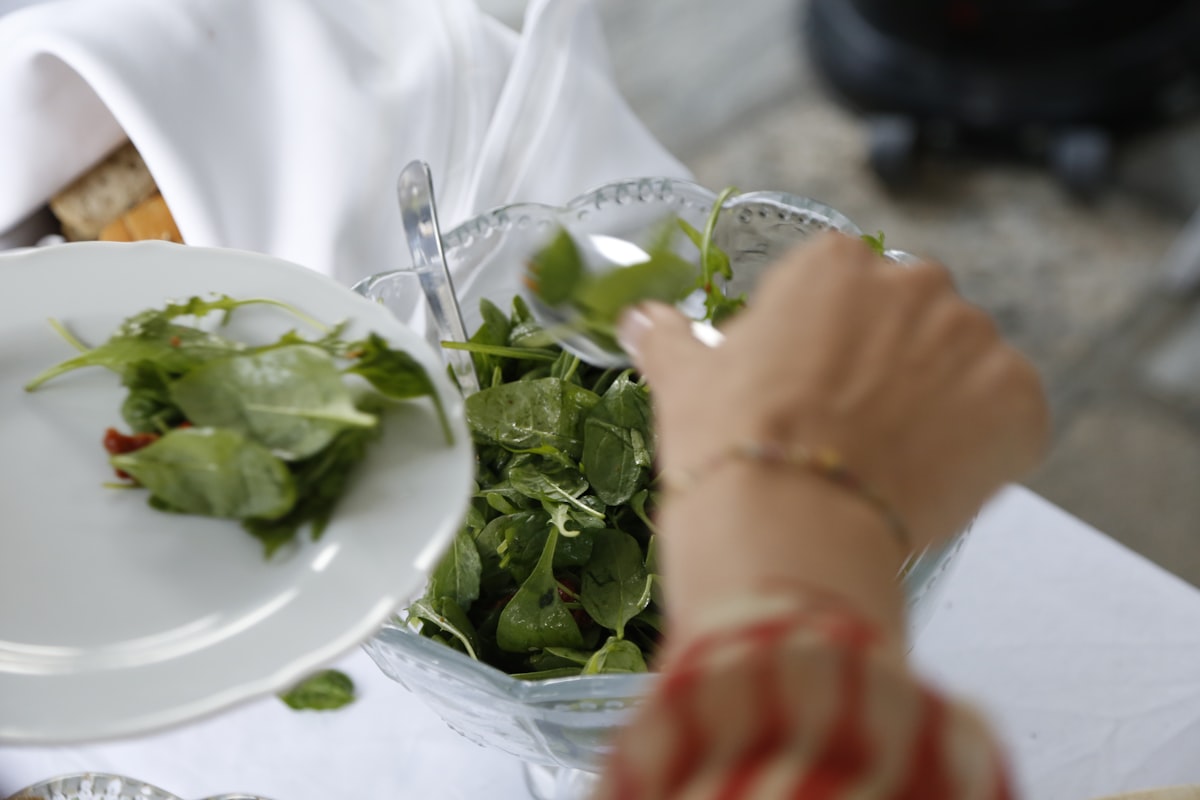Home kitchen with fresh ingredients